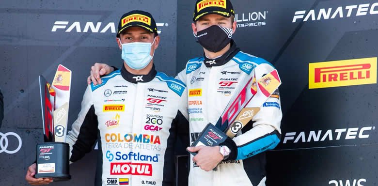 Lee más sobre el artículo En Valencia Oscar Tunjo cerró con podio su participación en el Campeonato Sprint del GT World Challenge
