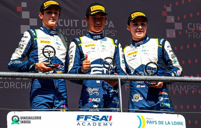 Lee más sobre el artículo Jerónimo Berrío debuta con un podio en el mítico circuito de Spa Francorchamps en la cuarta ronda del Campeonato Francés de F4