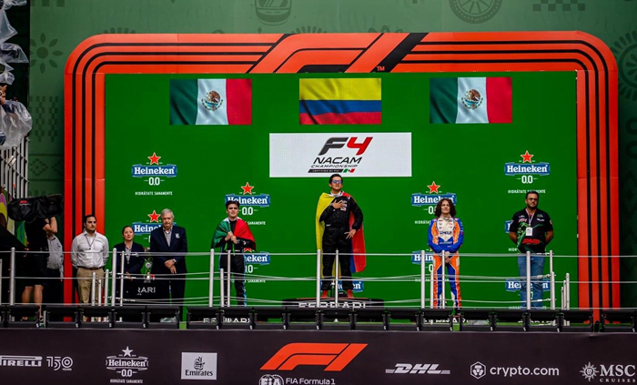 Lee más sobre el artículo Juan Felipe Pedraza se coronó Campeón del Nacam FIA F4 en el marco del GP de F1 en México