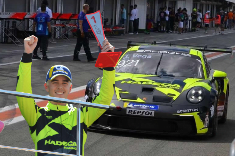 Lee más sobre el artículo Triunfo y P.2 para Juan Pablo Vega en la Porsche Spprint Challenge Ibérica